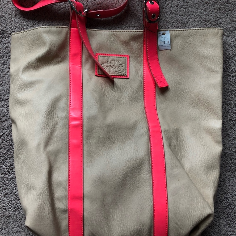 Leather tote bag